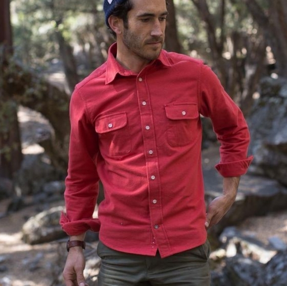 RedHead Other - REDHEAD Men's Red Chamois Cotton Flannel Workwear Shirt